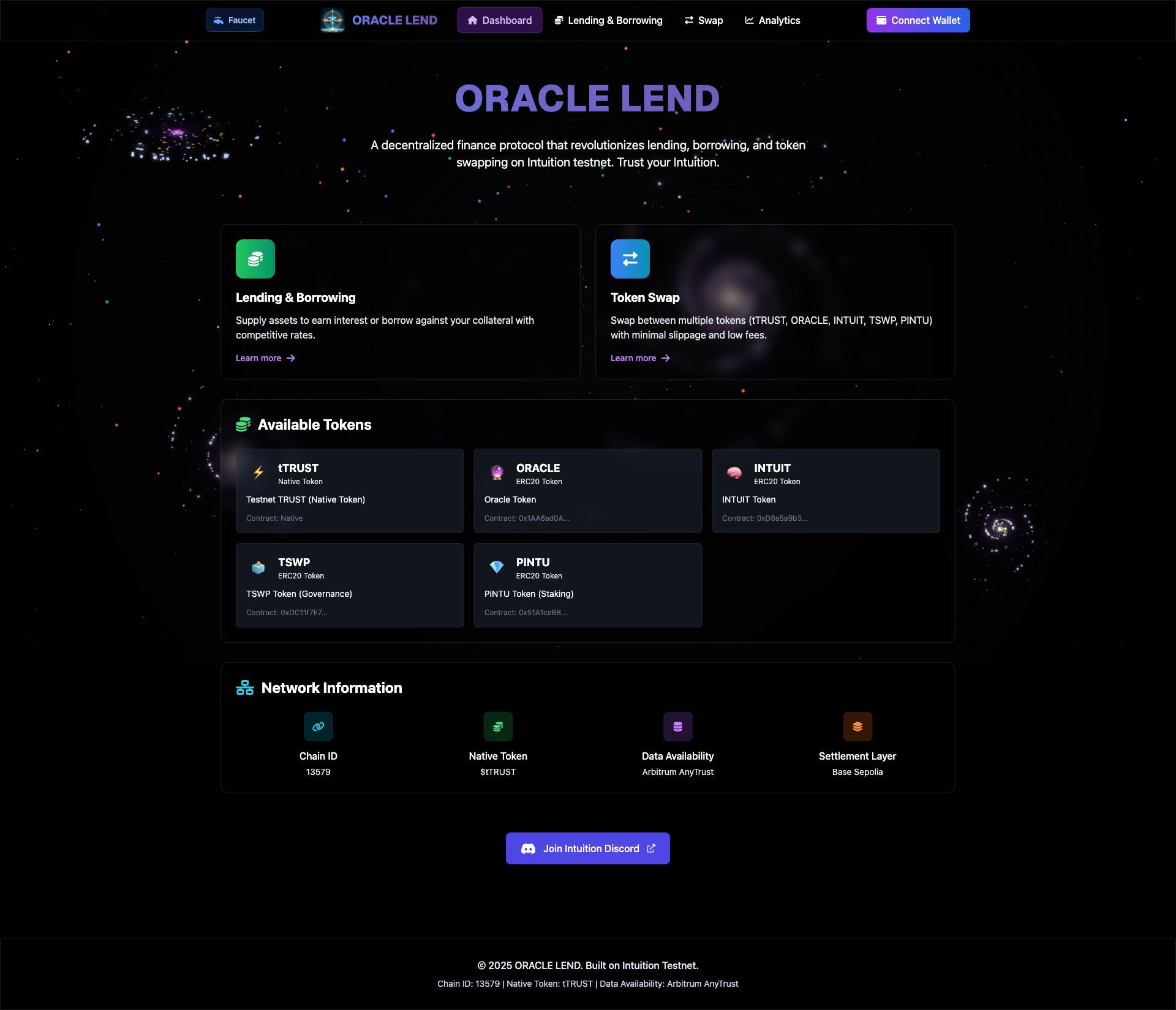 Oracle Lend screenshot